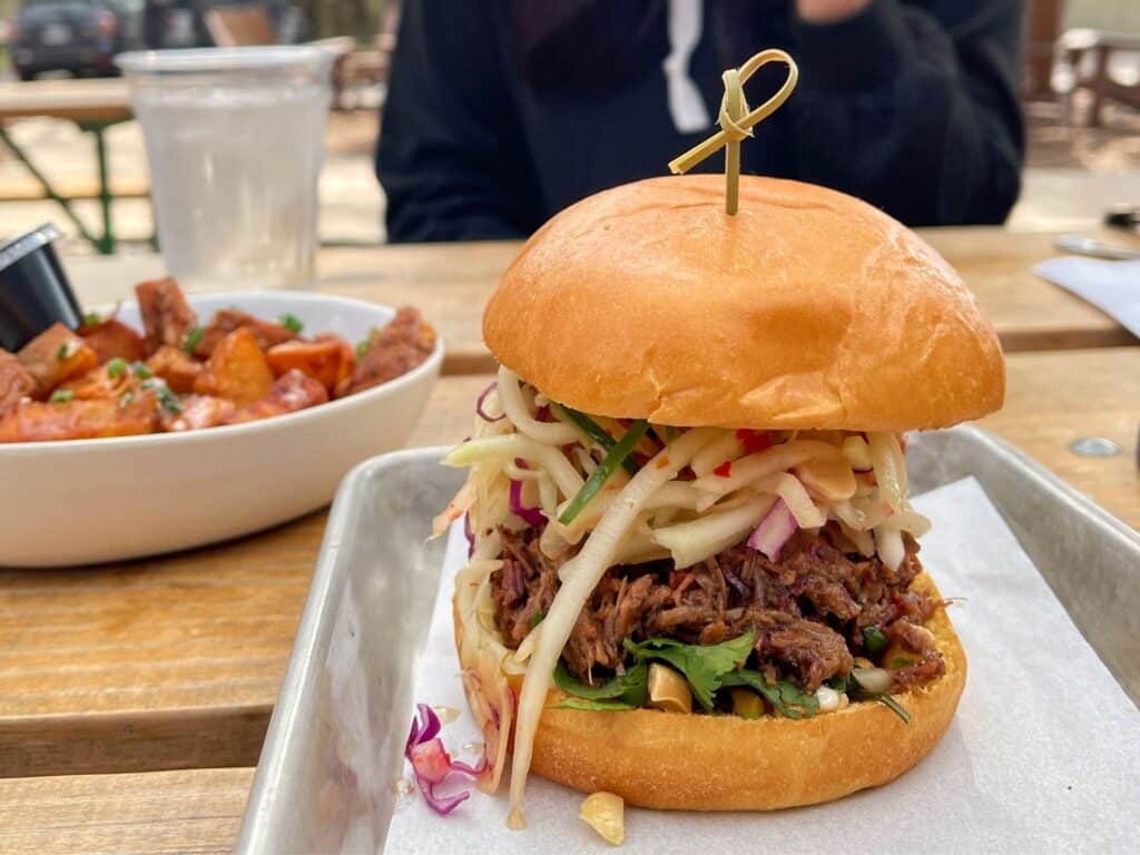 brisket sandwich from Loro