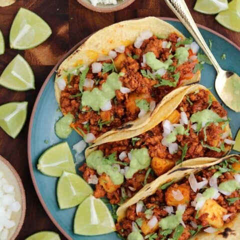 Easy Ground Pork Tacos Al Pastor - With the Woodruffs