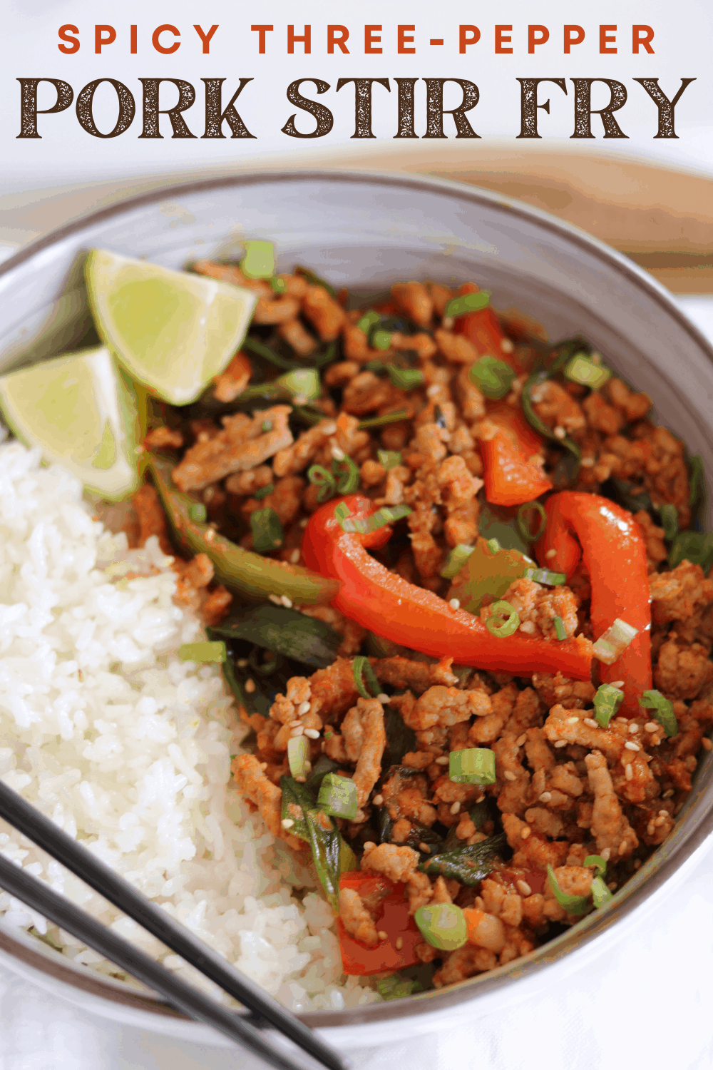 Spicy Ground Pork Stir Fry - With the Woodruffs