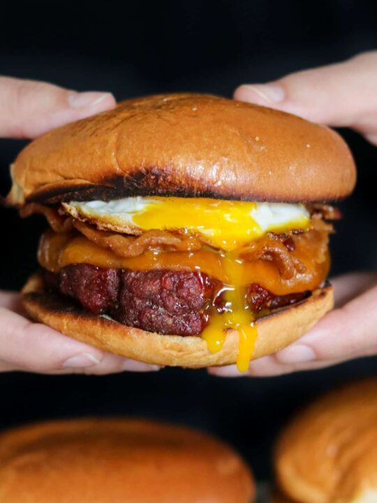 Grilling burgers shop on traeger