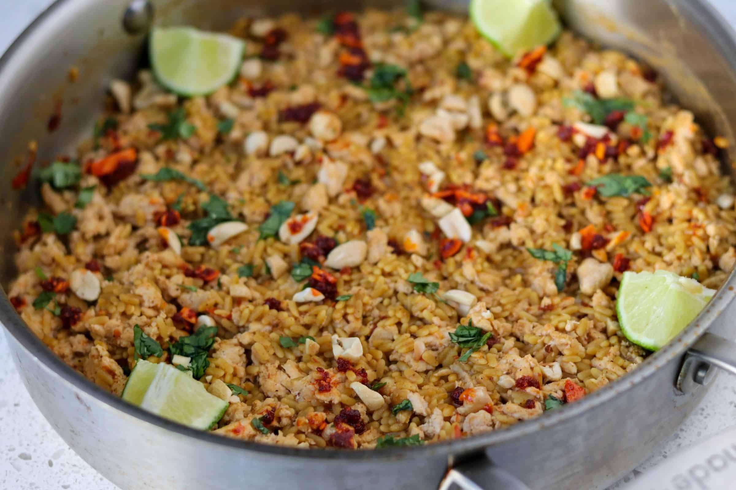 one-pan-creamy-thai-curry-ground-chicken-and-rice