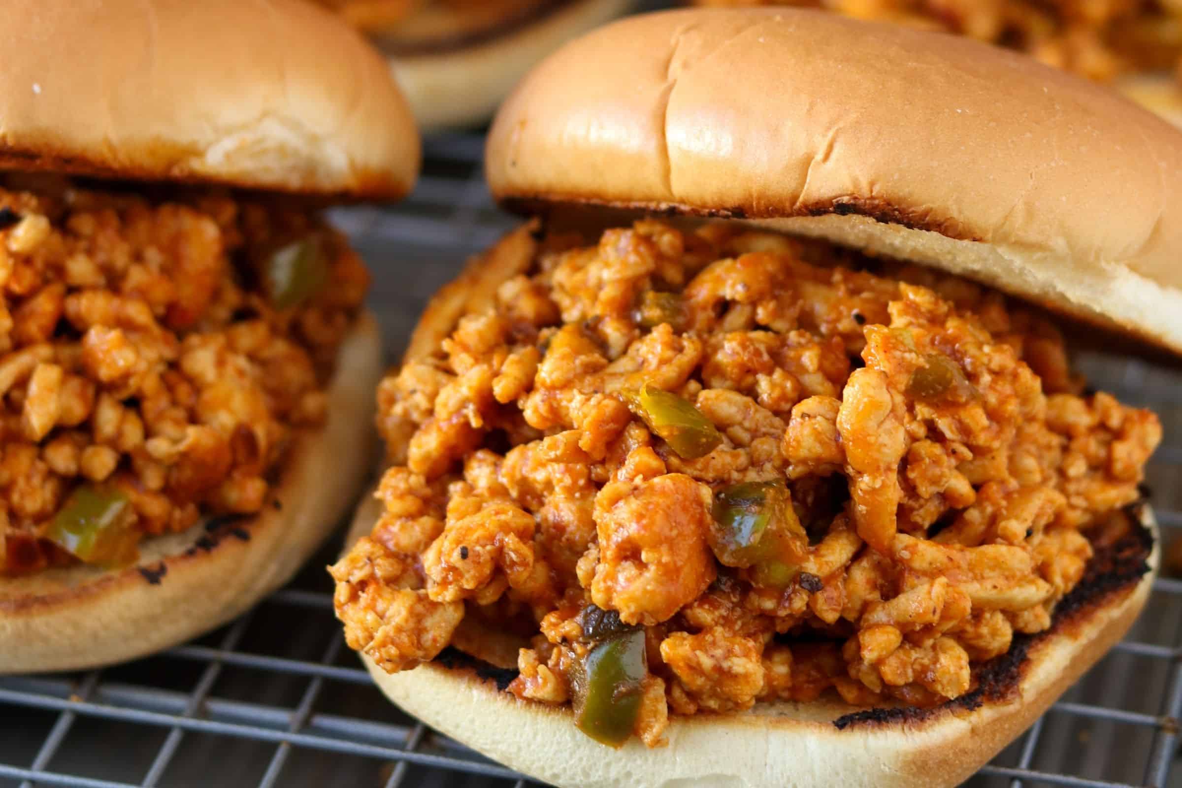 20Minute Spicy Ground Chicken Sloppy Joes