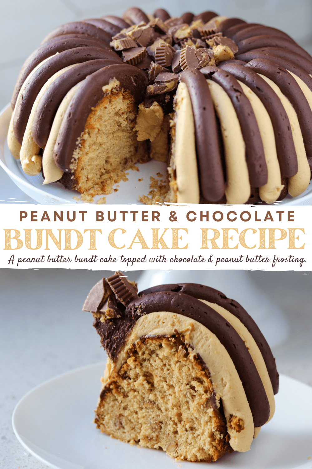 Peanut Butter and Chocolate Bundt Cake - With the Woodruffs