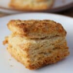 air fryer buttermilk biscuits on a plate