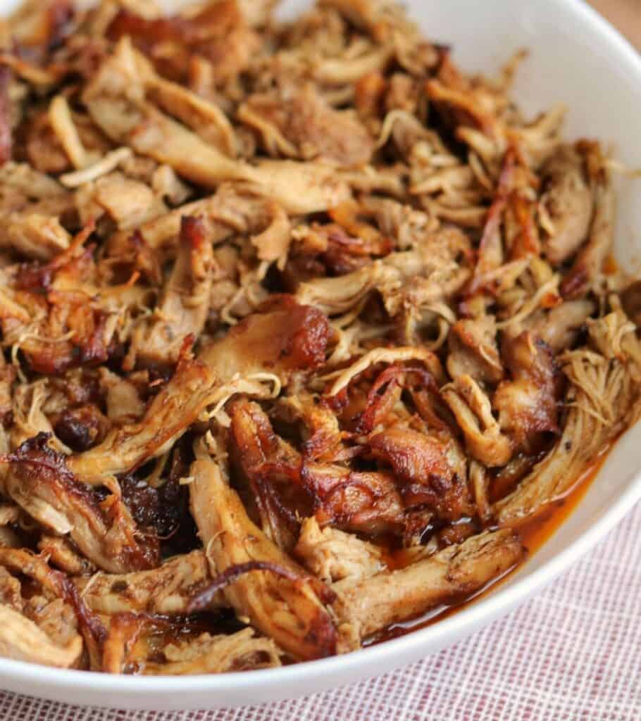 shredded Mexican chicken in a bowl