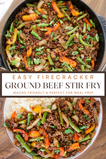 Firecracker Ground Beef and Green Bean Stir Fry