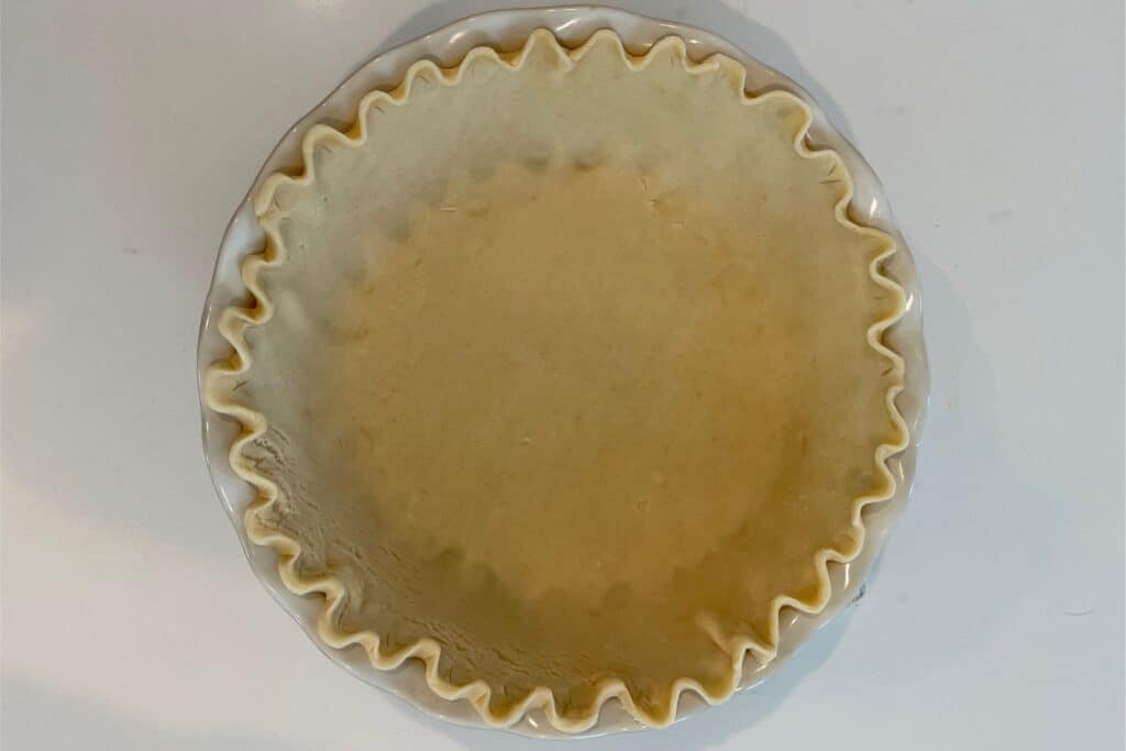 pie dough in a pie plate