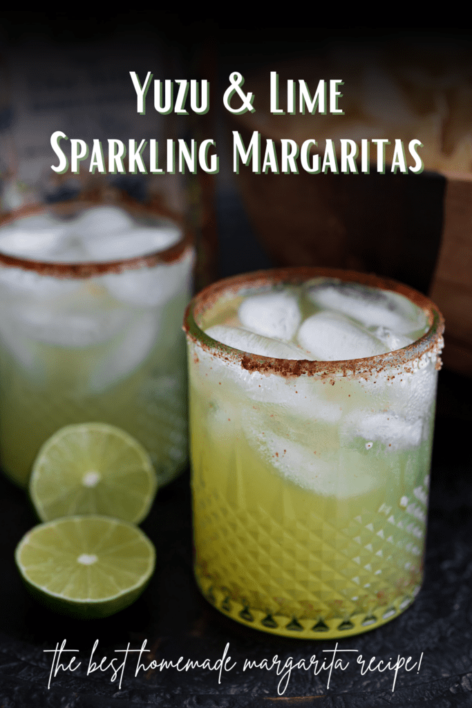 Yuzu and Lime Sparkling Margaritas - With the Woodruffs