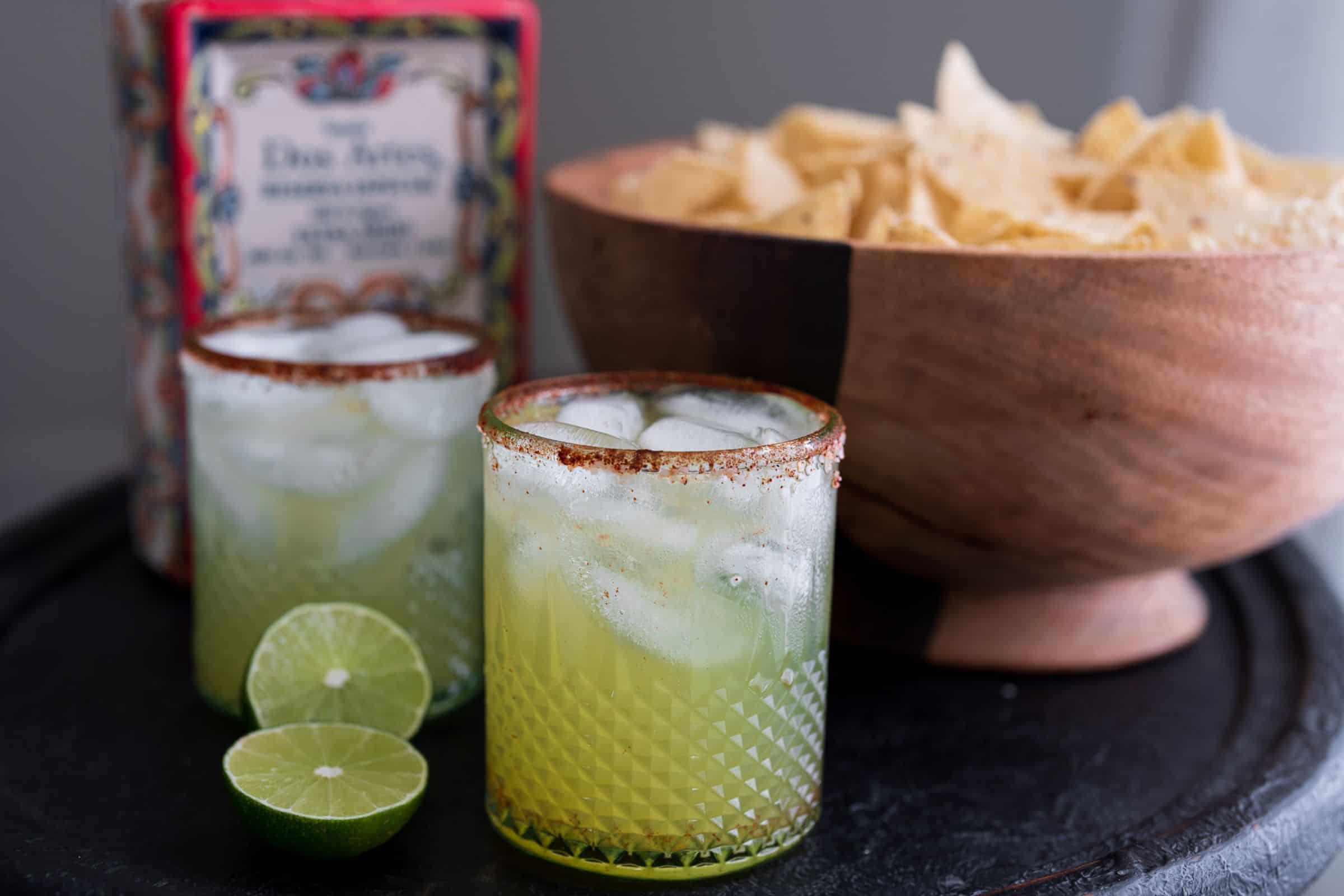 Yuzu and Lime Sparkling Margaritas - With the Woodruffs