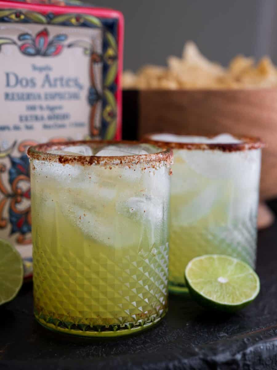 Yuzu and Lime Sparkling Margaritas - With the Woodruffs